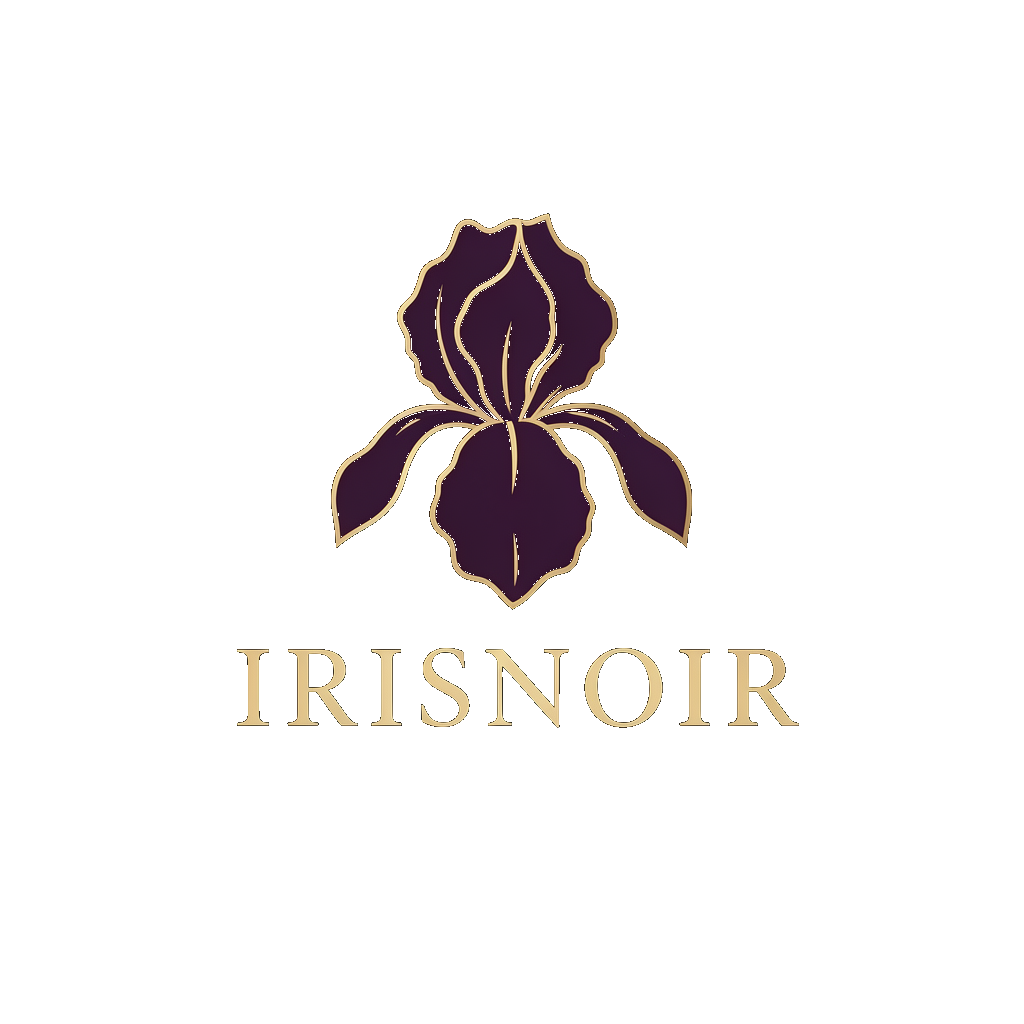 IrisNoir — iris flower logo